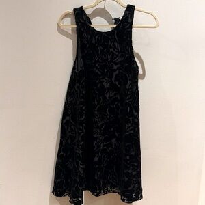 Wilfred black velvet swing dress